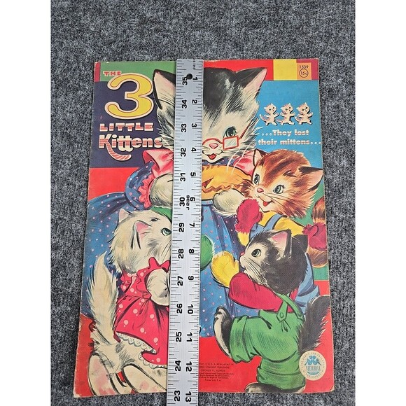 Merrill Co. Vintage Nursery Rhymes Book Lot of 3 Linen Children's Book - Picture 13 of 14